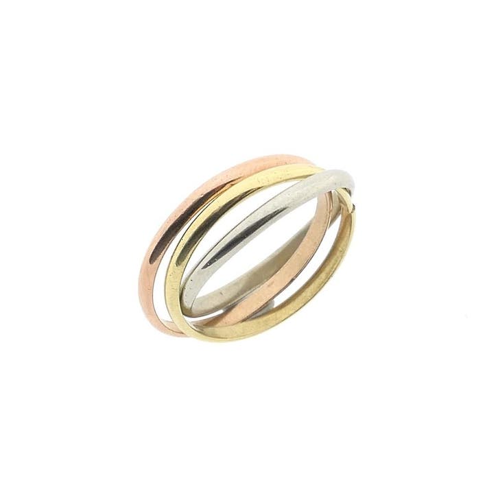 Tricolor gouden trinity ring, Bijoux, Sacs & Beauté, Bagues, Enlèvement ou Envoi