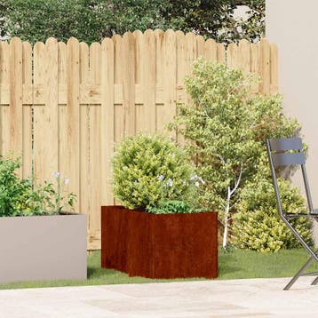 vidaXL Plantenbak roestig 40x80x40 cm weervast staal, Tuin en Terras, Verzenden, Nieuw