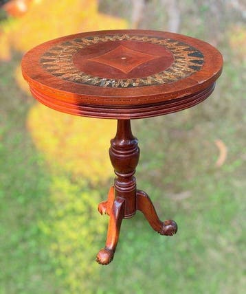 Bijzettafel - Ovaalvormige Regence-nachtlamp - Hout -