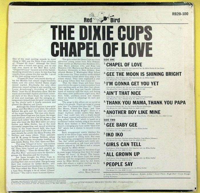 The Dixie Cups - Chapel of Love (USA Mono 1964 1st pressing, Cd's en Dvd's, Vinyl Singles