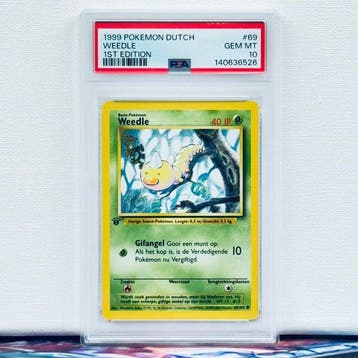 Pokémon Graded card - WEEDLE 69 1ST EDITION - Pokémon - PSA