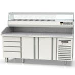 Pizzawerkbank + Opzetkoelvitrine | 800 RANGE | 362L | 2, Verzenden, Nieuw in verpakking