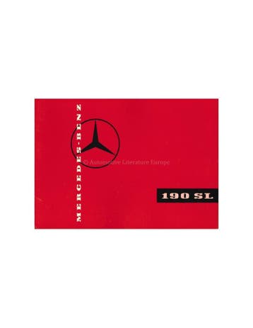 1958 MERCEDES BENZ 190 SL ROADSTER & COUPE BROCHURE DUITS, Ophalen of Verzenden