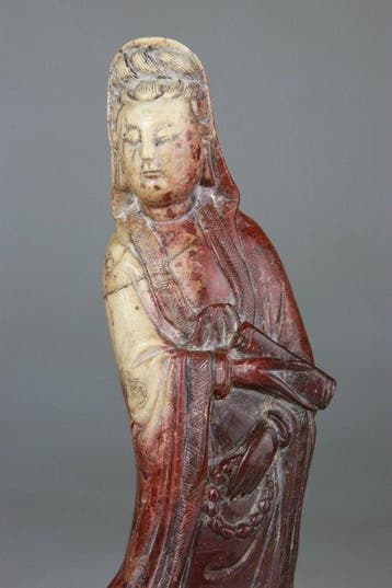 Kwanyin - Sculptuur - Standbeeld - Steatiet - Zeepsteen -