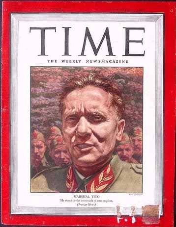 Cover Time Magazine1944 met Josip Broz Tito (lijst optie), Verzenden, Foto of Poster