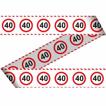 Afzetlint 40 Jaar Verkeersbord 15m, Verzenden, Nieuw