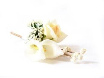 Maatwerk Corsage Calla Roos Cremepeach New Style Pick, Nieuw