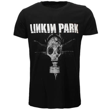 Linkin Park Dragon Fly Gas Mask T-Shirt Zwart, Nieuw