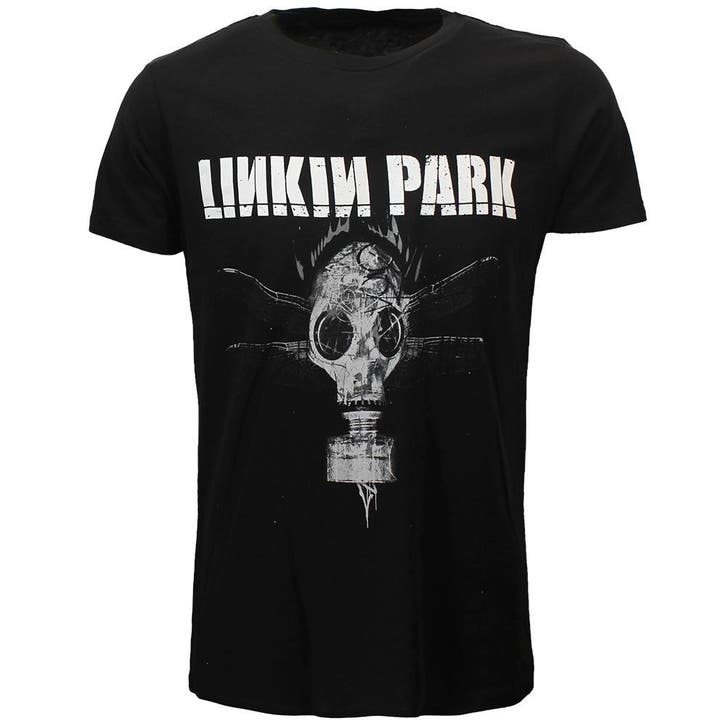 Linkin Park Dragon Fly Gas Mask T-Shirt Zwart, Kleding | Heren, T-shirts