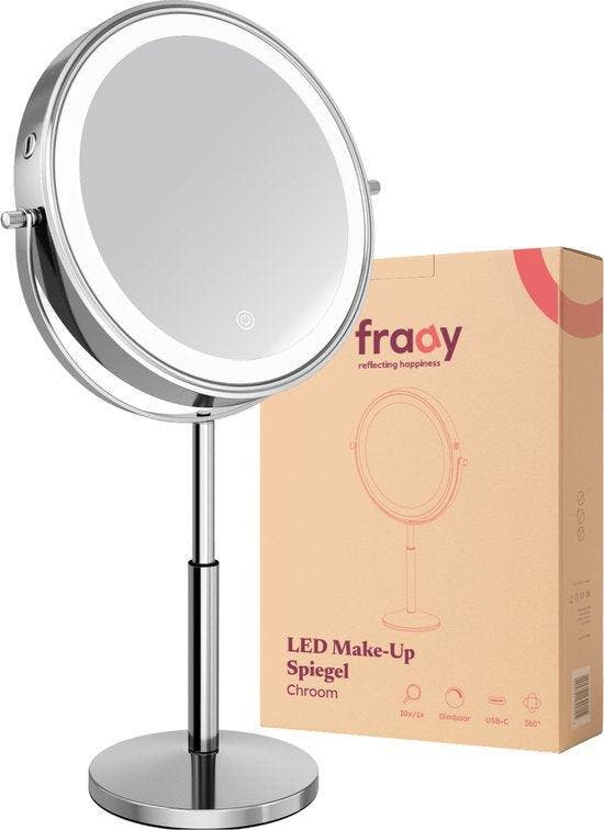 2dekans | Fraay® XL Make Up Spiegel met LED Verlichting -, Maison & Meubles, Accessoires pour la Maison | Miroirs, Enlèvement ou Envoi