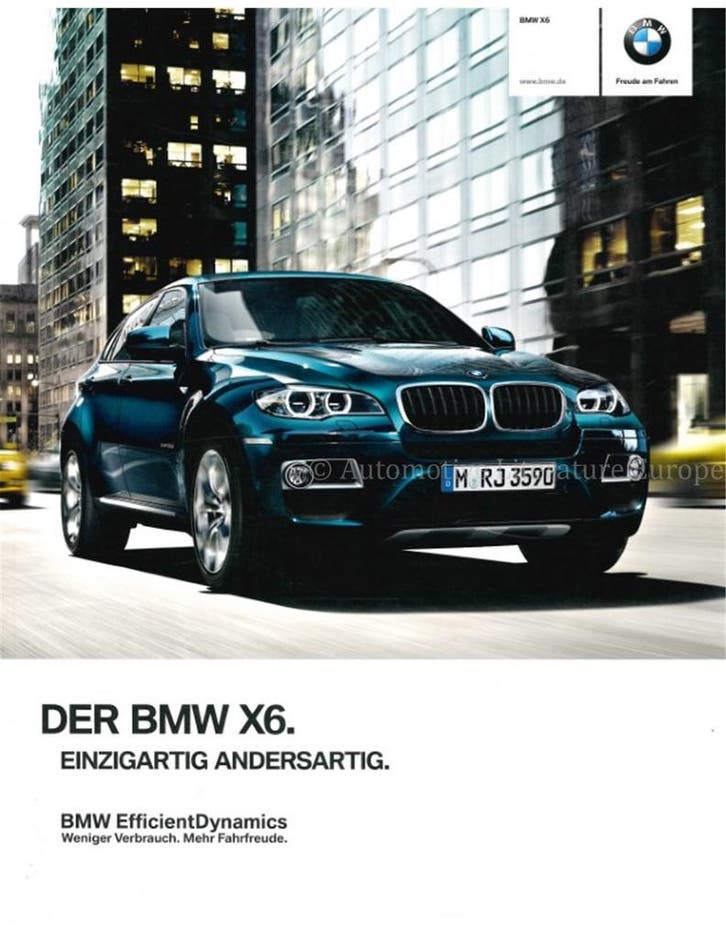 2013 BMW X6 BROCHURE DUITS, Boeken, Auto's | Folders en Tijdschriften