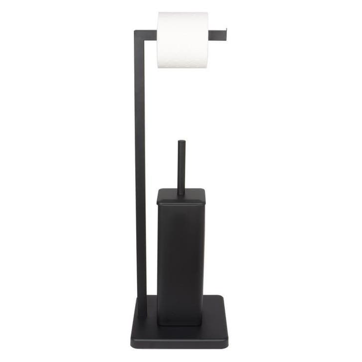 WC Rolhouder + Borstel Zwart | Ruimtebesparend | Nieuw |..., Huis en Inrichting, Badkamer | Badkamermeubels, Minder dan 25 cm