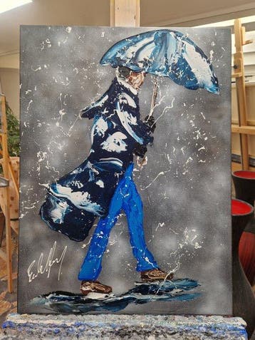 Henry Escobar - Le parapluie, Antiek en Kunst