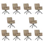 Set van 10 Leren draaibare eetkamerstoelen Elite - Granada, Ophalen of Verzenden