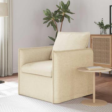 vidaXL bank / zetel Crème 75 x 82 x 85 cm Stof, Verzenden, Nieuw