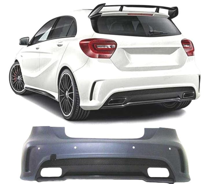 PARE-CHOCS ARRIÈRE MERCEDES CLASSE A W176 12-18 LOOK AMG A45, Auto-onderdelen, Carrosserie, Verzenden