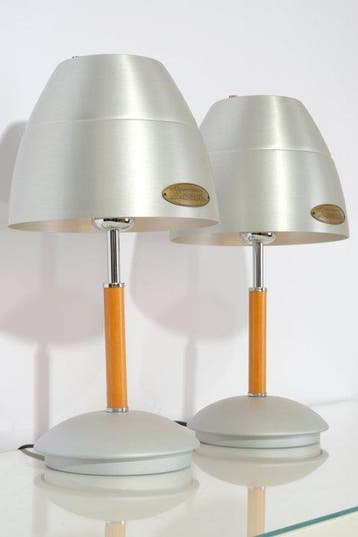 Fabas Luce - Tafellamp - Tosca - Aluminium, Hout - Twee