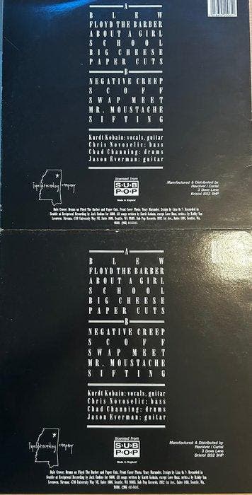 Nirvana - Bleach - 2 x LPs - 1st UK pressing on black vinyl