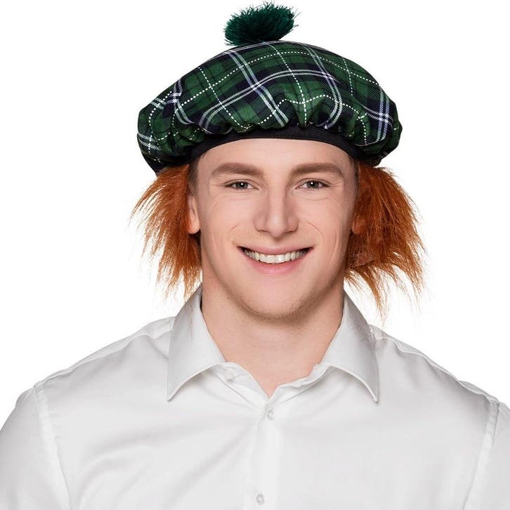 Groene Baret Met Haar, Hobby en Vrije tijd, Feestartikelen, Nieuw, Verzenden