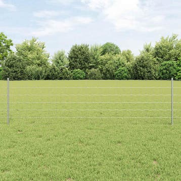 vidaXL Euro-hek met palen 10 x 0,6 m Gegalvaniseerd staal, Verzenden