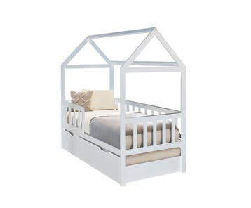 Peuterbed Huisje 160x80 | Vurenhout Wit | OP=OP, Kinderen en Baby's, Ophalen of Verzenden, Nieuw