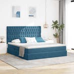 vidaXL Opslag bed met matras Donkerblauw 160 x 200 cm, Verzenden, Nieuw