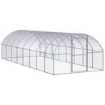 vidaXL Kippenren 3x8x2 m gegalvaniseerd staal, Verzenden