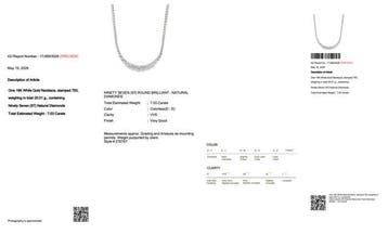 Halsketting - 18 karaat Witgoud - 7.03ct. tw. Diamant, Nieuw