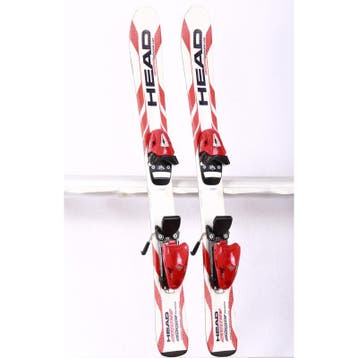 87 kinder skis HEAD SUPERSHAPE, white/red + Tyrolia SL 4.5, Verzenden, Gebruikt, Head