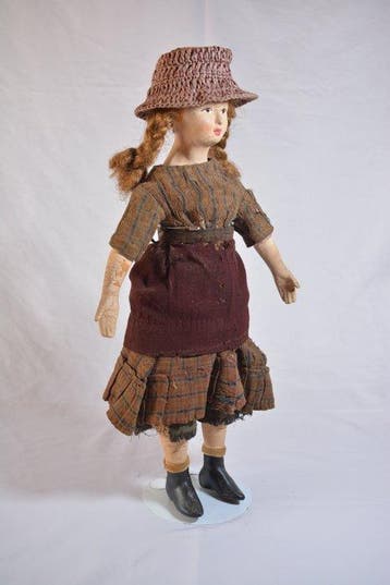 Anónimo - Pop Muñeca de papier-mâché (45 cm) - 1850-1900 -