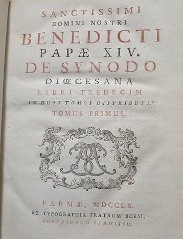 Lorenzo Lambertini - De Synodo Dioecesana Libri Tredecim -