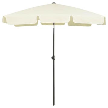 vidaXL Strandparasol 180x120 cm zandgeel, Verzenden