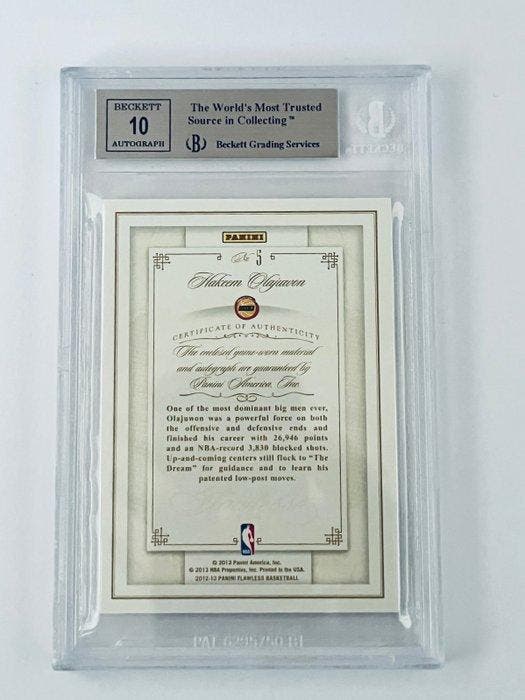 2012/13 Panini flawless Hakeem Olajuwon Patch-kaart,, Verzamelen, Stickers