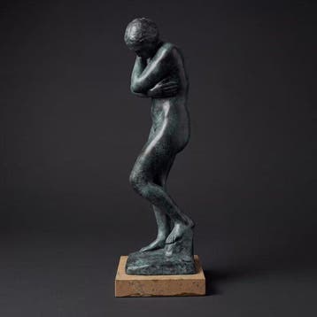 Statue, Prachtig bronzen sculptuur van Eva 46.5 cm - 46.5 cm