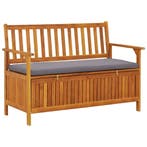 vidaXL Tuinopbergbank 120 cm massief acaciahout, Verzenden, Nieuw