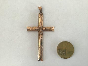Kruis - 14 kt goud - 1910-1920 - Russisch Orthodox Kruis