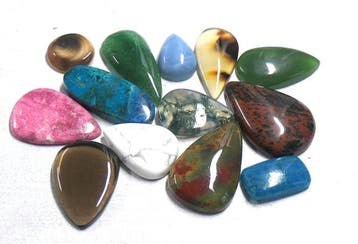 Set van prachtige cabochons, 100% natuurlijk Cabochon- 35 g, Verzamelen