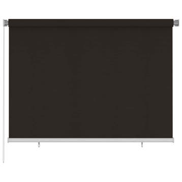 vidaXL Rolgordijn voor buiten 205(B)x140(H) cm HDPE bruin, Verzenden, Nieuw