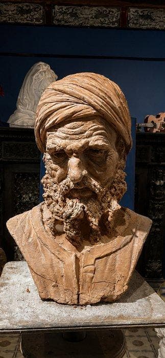 sculptuur, Busto di moro - 40 cm - Aardewerk