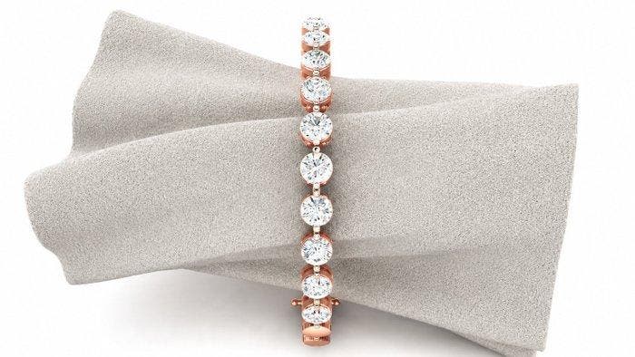 Armband - 14 karaat Roségoud - 4.32ct. tw. Diamant, Bijoux, Sacs & Beauté, Bracelets