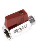 Mâle à Femelle G 1/4 pouce 2 voies Mini Ball Valve en laiton, Verzenden
