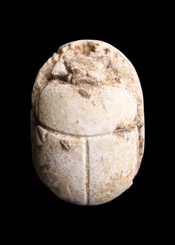 Oude Egypte, Nieuwe rijk Speksteen Scarabaeus gewijd aan