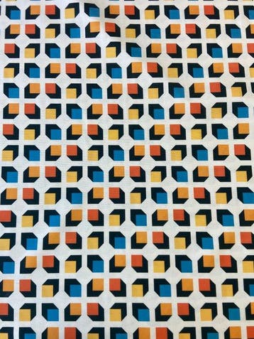 Stof met hedendaagse geometrische digitale print - Textiel -