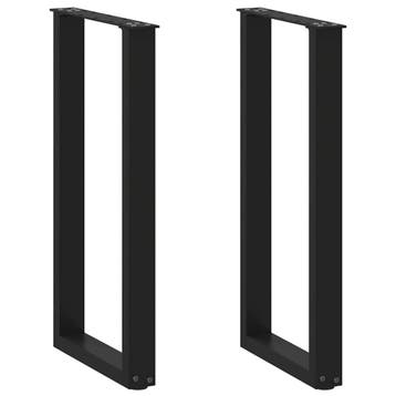 vidaXL Console tafelpoten 2 st U-vormig 38x(72-73) cm staal, Verzenden
