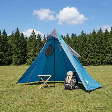 vidaXL 2-in-1 Regen Poncho met Kap 262 x 126 x 130 cm Blauw, Verzenden