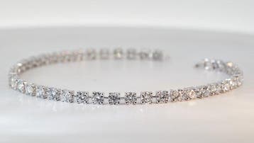 Zonder minimumprijs - Armband - 14 karaat Witgoud - 6.14ct.