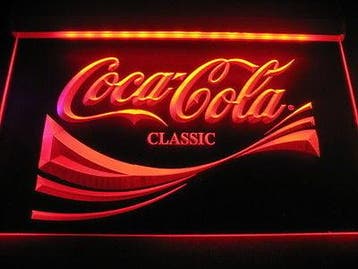 Coca cola cocacola neon bord lamp LED verlichting lichtbak #, Maison & Meubles, Verzenden