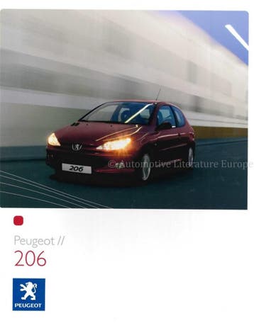 2003 PEUGEOT 206 BROCHURE FRANS, Nieuw
