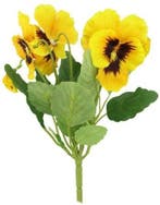 Viooltje Pansy Kunst Geel Pick 30 cm
