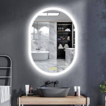 Ovale LED Spiegel 50x70 | 59% Korting - Retour Deal!, Verzenden, Overige typen